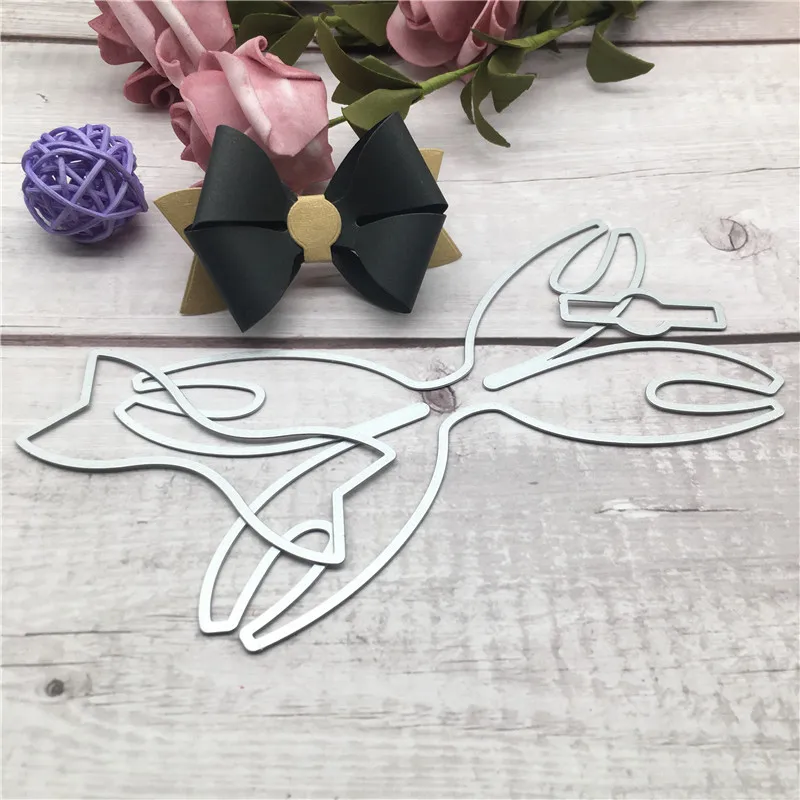 DIY лук узел резки пресс формы Новый Санта Клаус скрапбукинга бумаги ремесло нож