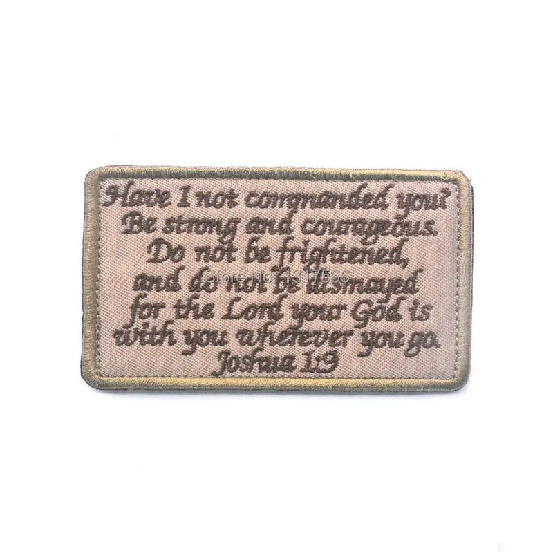 Вышитая эмблема библейские поговорки вышитые нашивки военные тактические