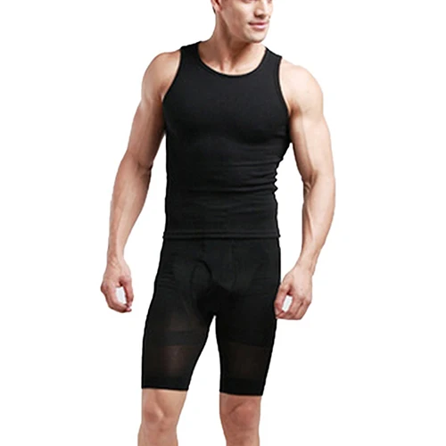 

Men Pants Fat Burning Flat Stomach Compression High Waist Shape Leggings