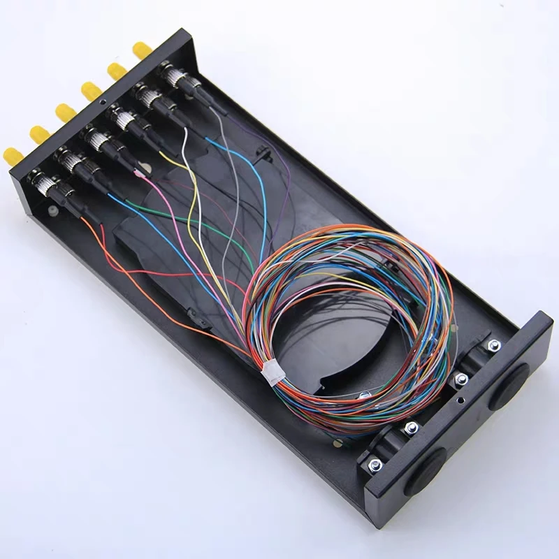 12 cores FTTX FTTH terminal box include ST pigtail&adapter SPCC 12 ports ST fiber optic patch panel SM ELINK 1.0mm thickened