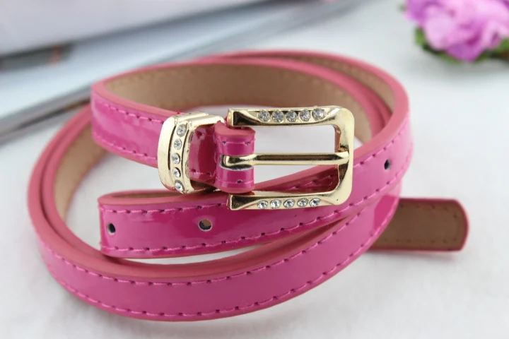 Женский ремень из ПУ Повседневный лаконичный черный Стройный ретро булавка