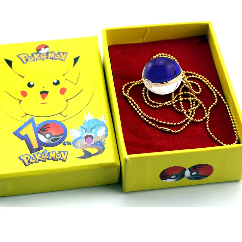Горячие стеклянные ювелирные изделия ожерелье Evee Pokeball кулон с шариком