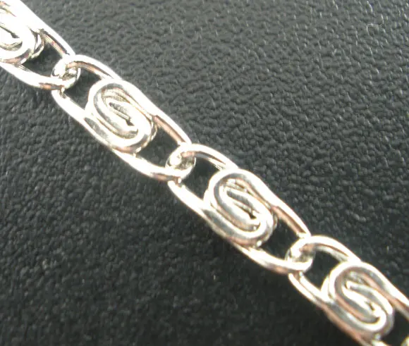 DoreenBeads Сплавные запчасти для цепочки с пайкой, серебряного цвета, для изготовления ювелирных изделий, 2мм х 7мм (1/8" х 2/8"), 1 метр.