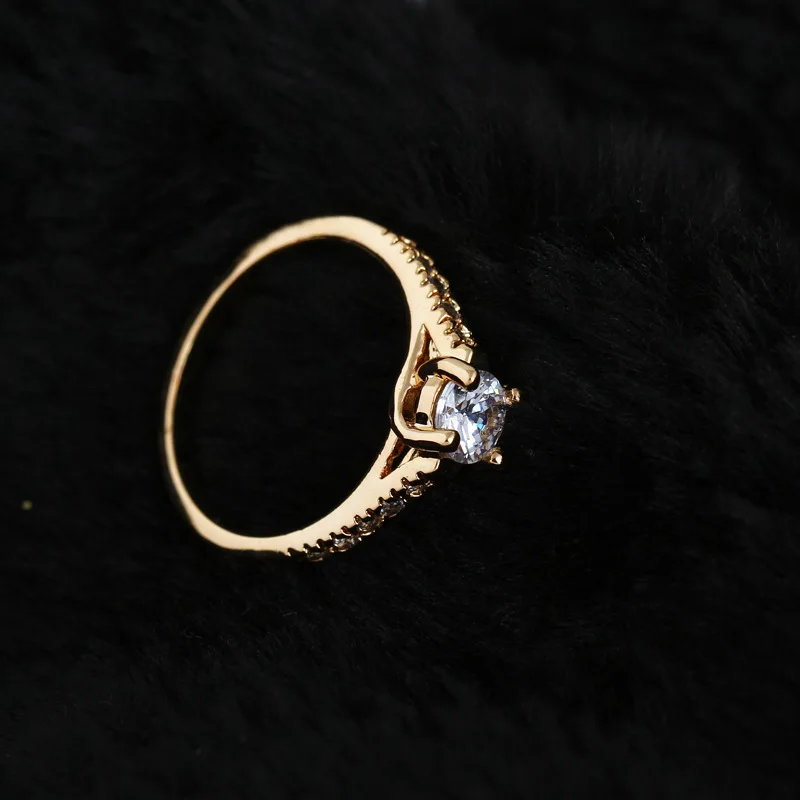 XIROHO Gold Cz Engagement Rings For Women Wedding Party Zircon Ring Bague Bijoux Femme Fashion Jewelry | Украшения и аксессуары