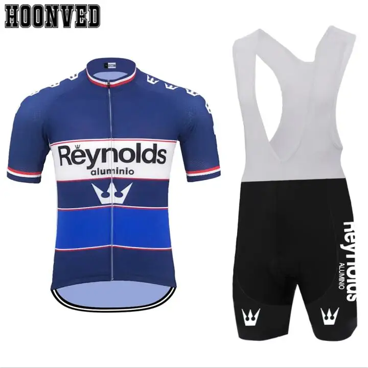 blue Новая команда Pro racing Man Ретро blueReynolds велосипедная футболка с коротким рукавом Mtb велосипед свитер одежда ciclismo hombre - Цвет: blue