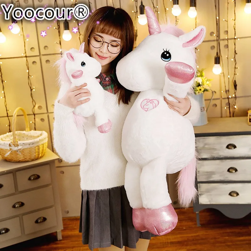 

35-120cm Large Unicorn Plush Toy Soft Stuffed Popular Cartoon Unicorn Doll Animal Horse Toy High Quality Toys for Children Girl