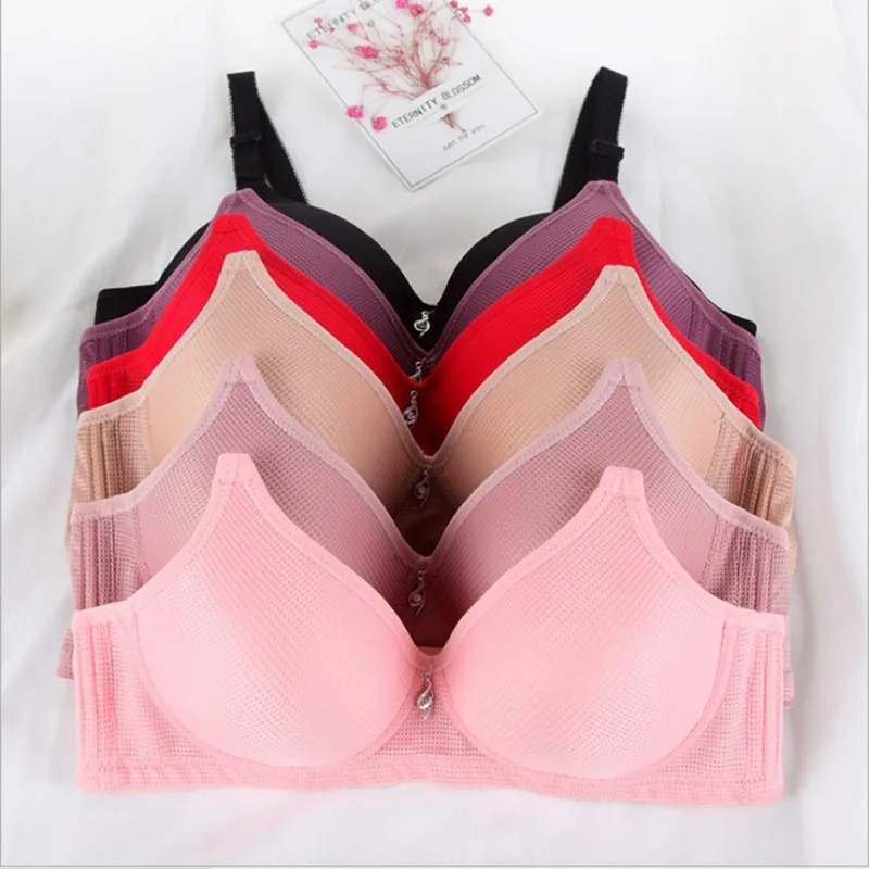 Fitness Breathable Mesh No Rims Cotton Thin Section Cotto Underwear Sports Bra Top Sport Yoga Steel Ring Large Size | Спорт и