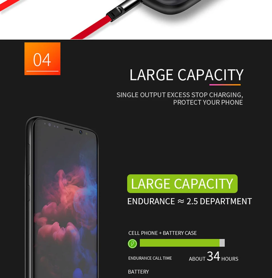 Чехол-аккумулятор для samsung Galaxy S9 S8 Plus, аккумулятор, Беспроводная зарядка, внешний аккумулятор, чехол, внешний аккумулятор для samsung Note 8, Note 9