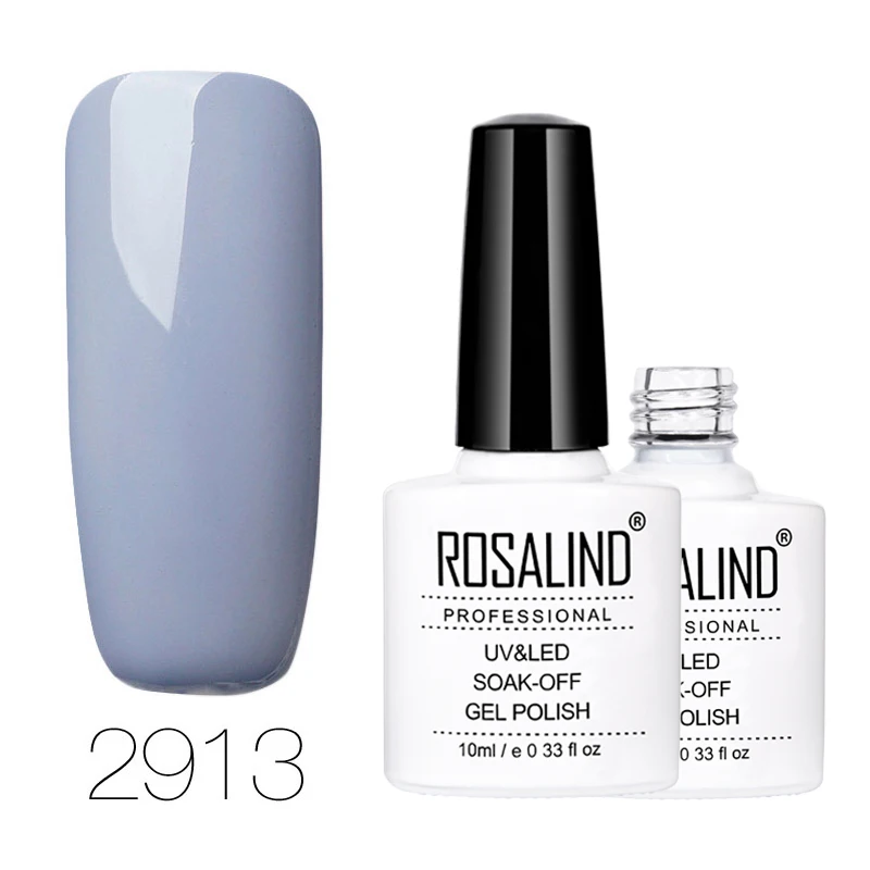 RD2913 ROSALIND гель 1S 18 Серый Цвет Серия ногтей Гель-лак замочить от Vernis полуперманентный УФ-Гель-лак для ногтей - Цвет: RD2913