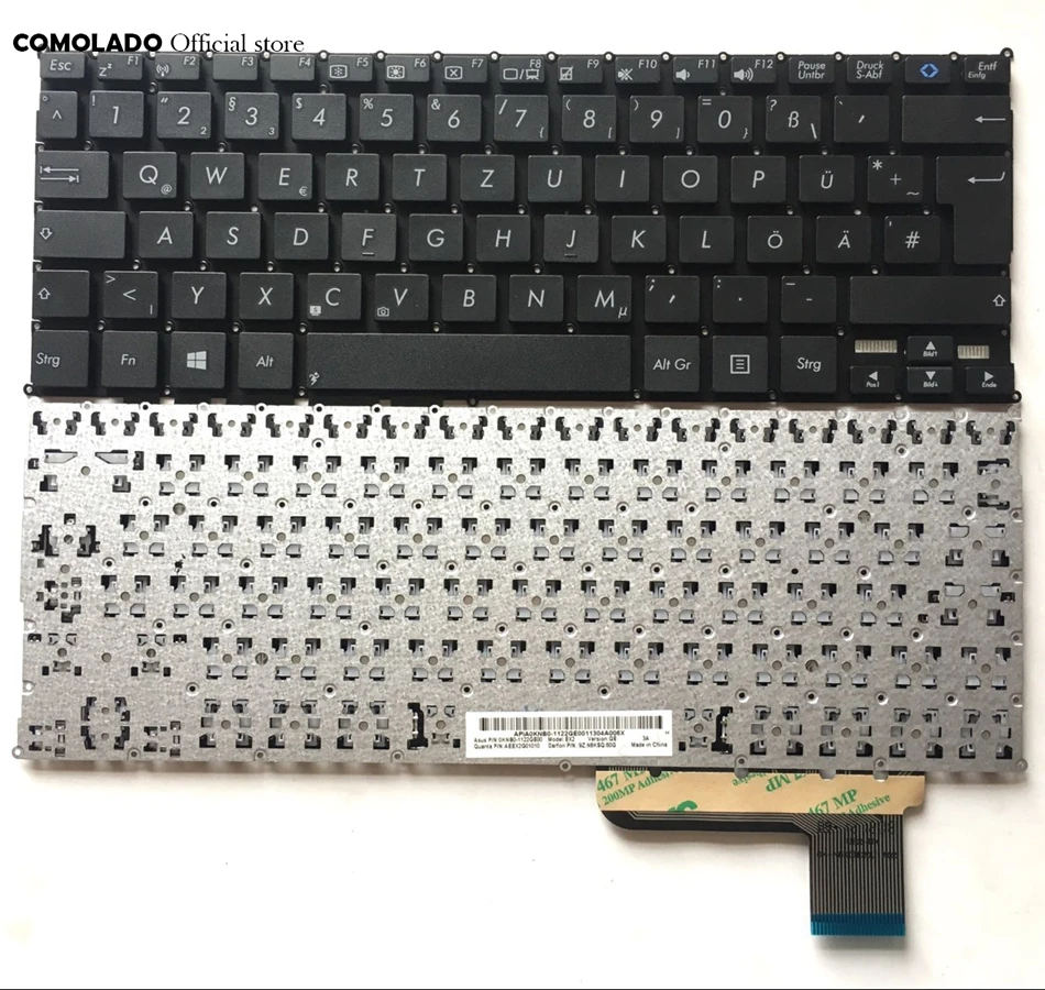 GR немецкая клавиатура для ноутбука ASUS X200 X201 X201E x202e Q200 Q200E черная макет|Клавиатуры