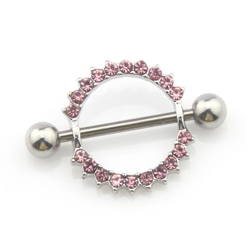 2 шт. новые сексуальные кольца для сосков с синими и белыми кристаллами кольцо