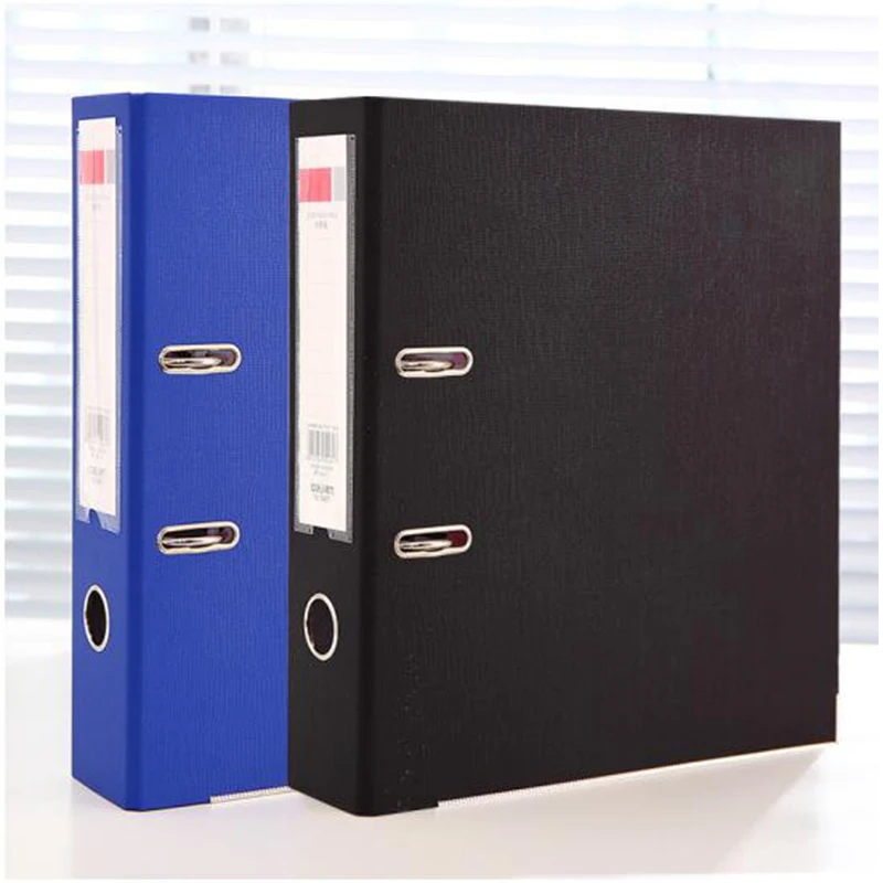 

Deli 1pcs Documents Holder Black 215*310*55mm PVC A4 Lever Arch File Folders Filling Products Office Supplies