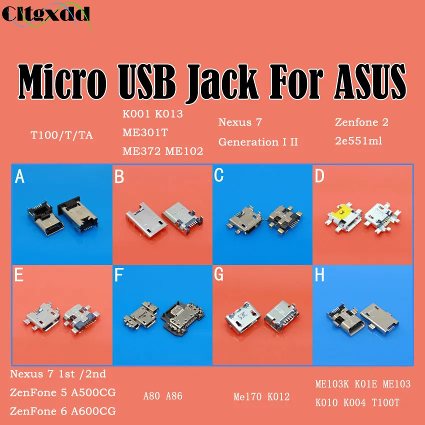 Cltgxdd 1 шт. разъем Micro USB для ASUS T100/T/TA Memo Pad ME301T ME102 ME170 K01E K004 K012 A80 A86 Nexus7 1st 2nd e551ml |