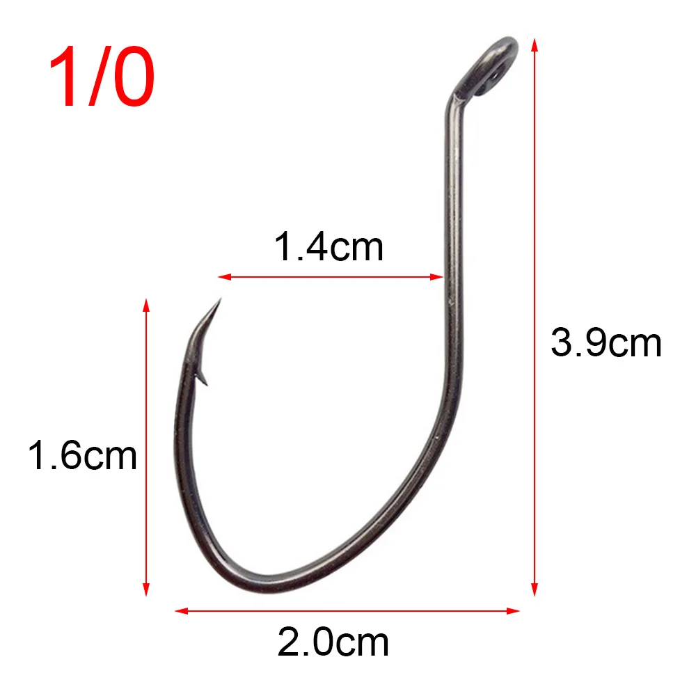 Рыболовные крючки Hyaena 50 шт./лот 10 #- 8/0 с коротким хвостовиком