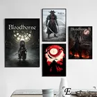 Постеры и принты Темный Охотник Bloodborne, настенное искусство, декоративная картина, Картина на холсте для гостиной, домашний декор без рамы
