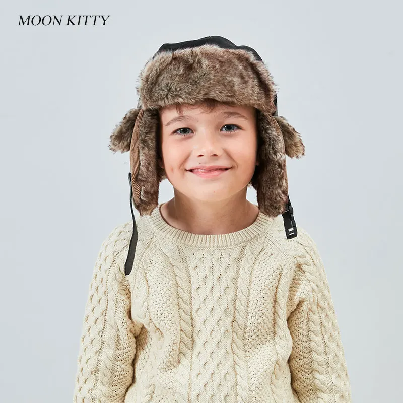 Moon Kitty/зимняя куртка-бомбер для маленьких мальчиков с уплотненными ушками