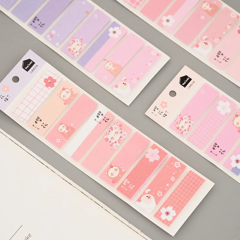 1 упаковка свежий Sakura& Cat Набор стикеров для заметок Блокноты студенческий бумажный канцелярский школьный офисный поставка