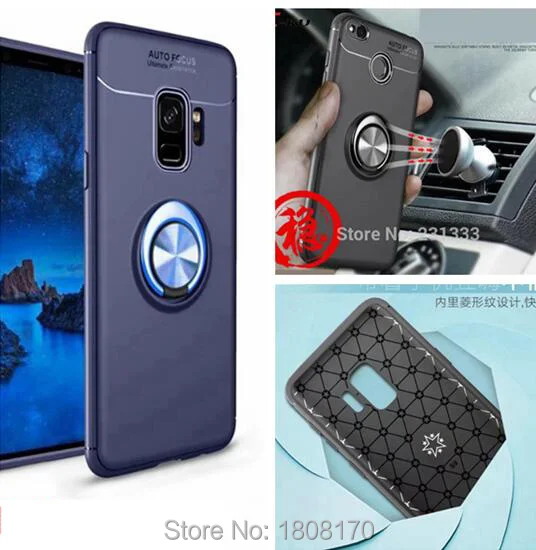 C Ku автомобильный Магнитный чехол подставка с кольцом для Samsung Galaxy S9 S8 Plus NOTE8 Grand Prime