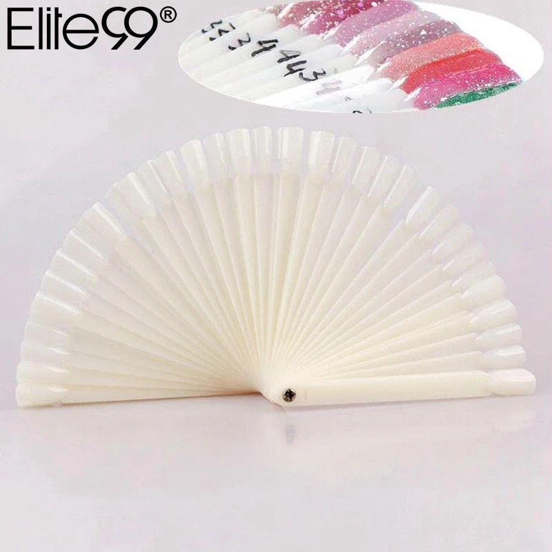 Elite99 50 шт/Партия Накладные наконечники для ногтей натуральный цвет веер пальцев