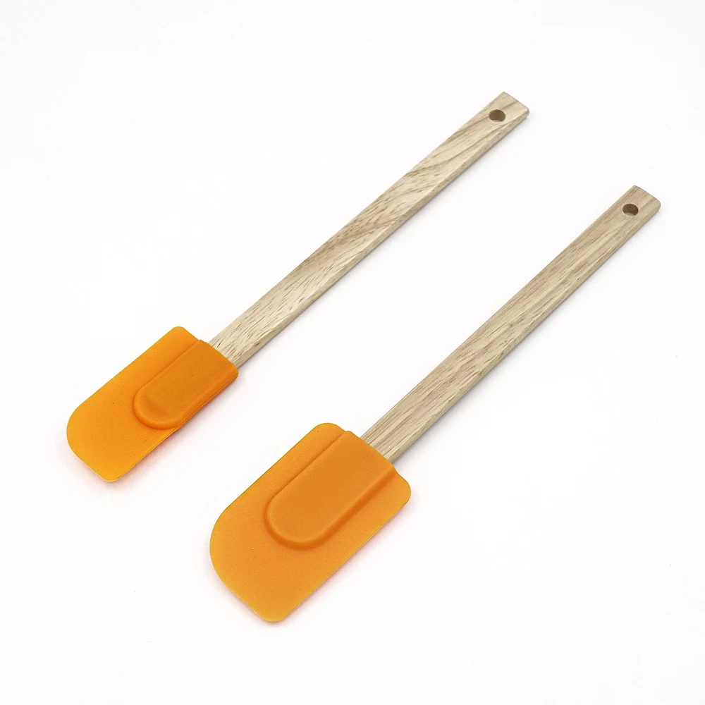 Маленькая деревянная ручка силикон скребок торт крем тесто перемешать масло