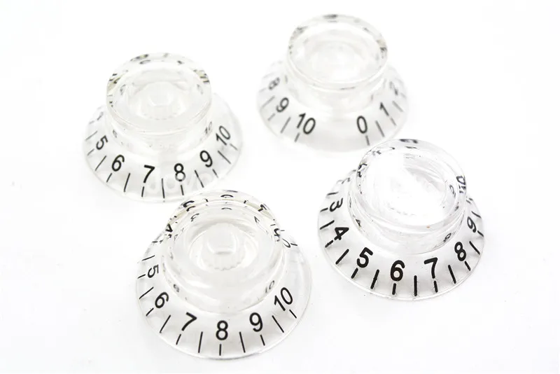 

1 Set of 4pcs Transparent Top Hat Electric Guitar Knobs For LP SG Style Electric Guitar Free Shipping Wholesales