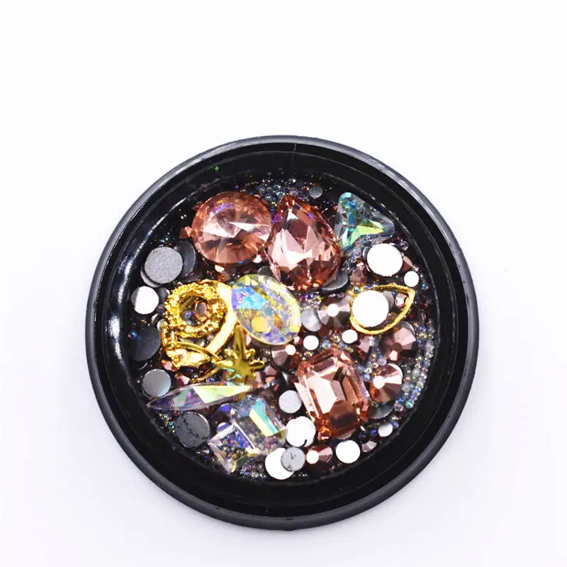 No.4 light rose gold 2 шт Мини-стразы, шарики-пузырьки для стеклянных шаров, силиконовая форма, наполнитель, Подвески для изготовления ювелирных изделий, компонент для рукоделия - Цвет: No.4 light rose gold
