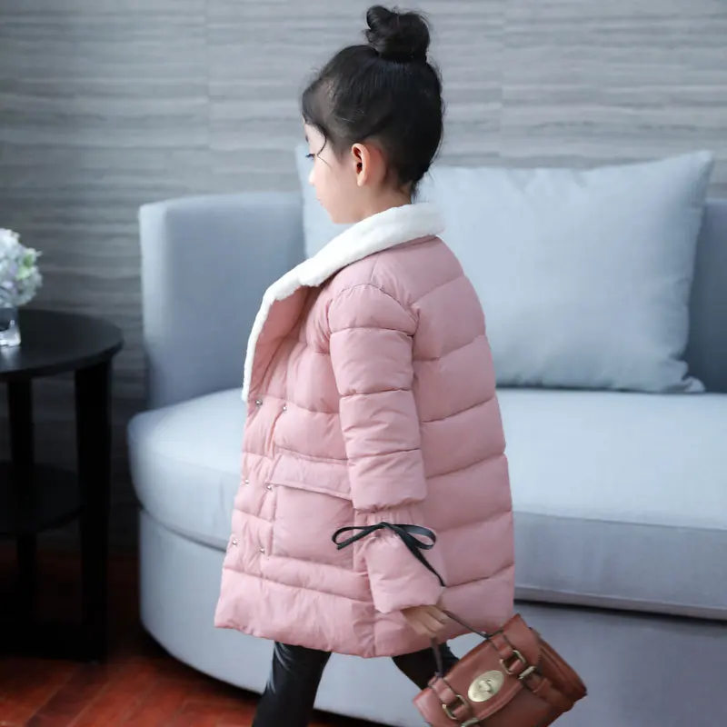 Winter Cotton Coat New Cute Baby Girl Clothing Thick Outerwear Warm Outwear Children Clothes Kids Girls 8 10 12 Years | Детская одежда