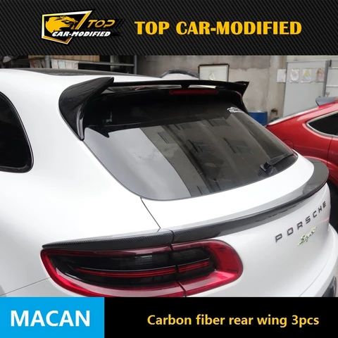 Бесплатная доставка, автомобильный спойлер из углеродного волокна на крышу, автомобильный спойлер, крыло для Porsche Macan