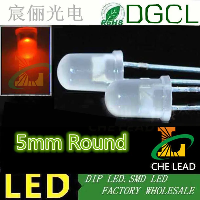 100 шт. 5 мм светодиодов красный/зеленый/синий/желтый/белый/теплый