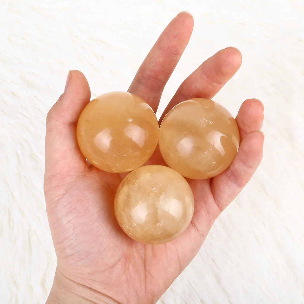 Ясный хрустальный шар 1 шт. 40 мм натуральный цитрин кристалл кварца шара