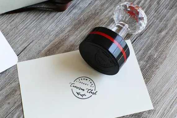 Таможня Свадьба monogram обратный адрес штамп деревянная резиновая печать