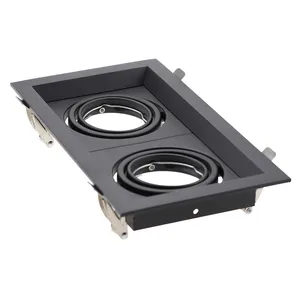 Квадратные встроенные светодиодные потолочные обрезные кольца MR16 галогенная лампа держатель для фитингов светодиодный прожсветильник GU10 рамка светодиодный светильник