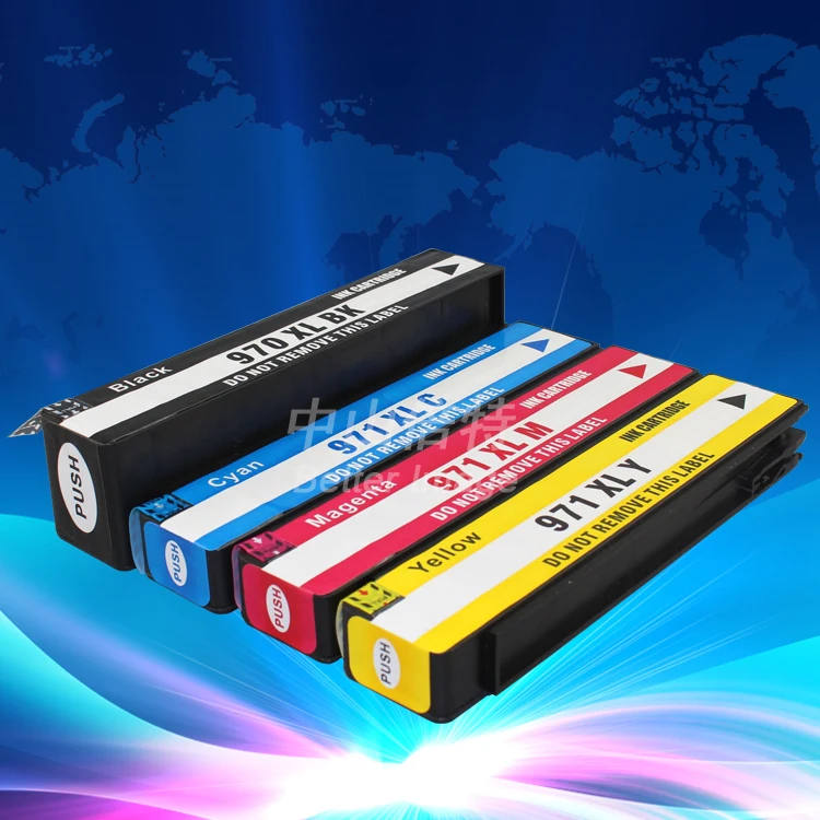 XIMO 1BK + 1 набор совместимых струйных картриджей для HP970 971 HP Officejet Pro