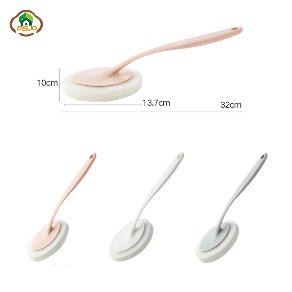 Щетка для чистки ванной комнаты MSJO губка кухонной посуды и зеркала длинная щетка