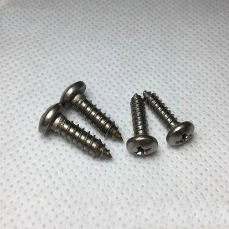 3pcs M5 TA2 Titanium self-tapping Phillips Screw GB845 Pure titaniums Round head cross screws 10mm-25mm Length | Обустройство дома