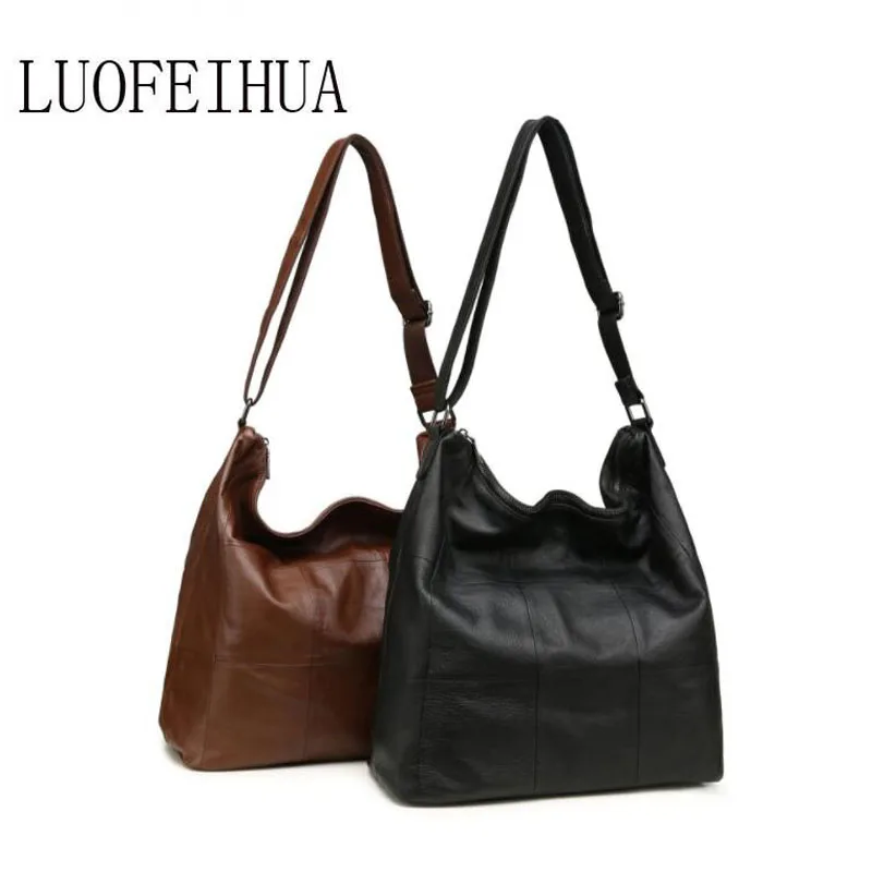 

LUOFEIHUA кожаные сумки 2019 Новая Европейская и американская мода сумка-мессенджер мягкая кожаная женская сумка на плечо