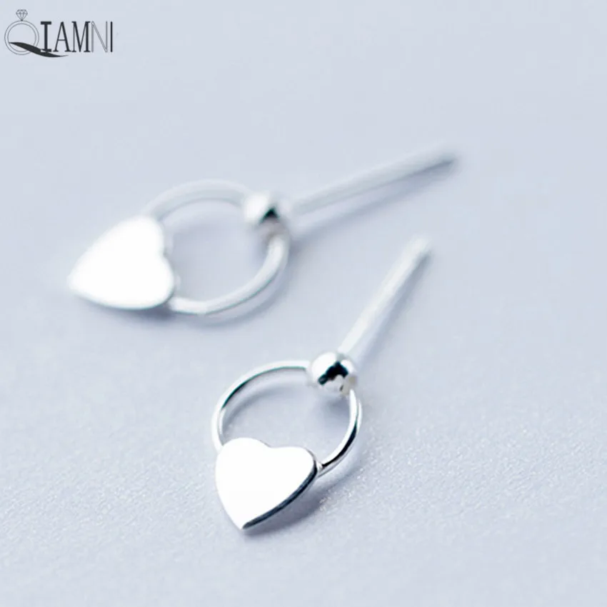 Круглые серьги гвоздики QIAMNI для женщин и девушек очаровательные рождественские