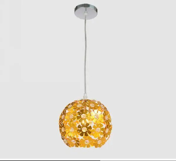 Современный многоцветный подвесной светильник с алюминиевыми лепестками и