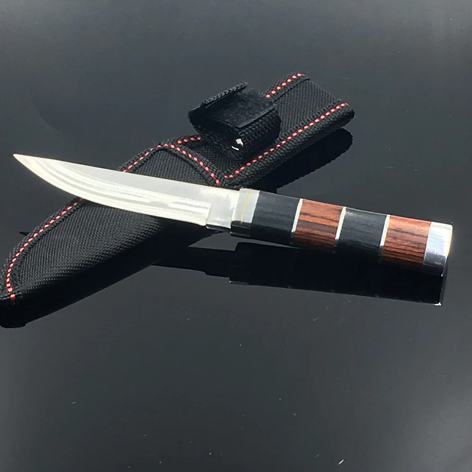 Острые высококачественные Портативные Ножи с деревянной ручкой для кемпинга