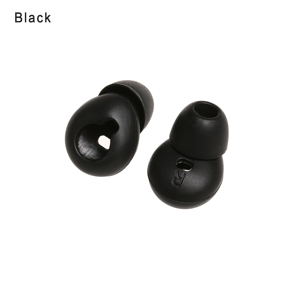 black Новинка, 1 пара, вставные силиконовые наушники, амбушюры, накладки на наушники, мягкие противоударные наушники для samsung gear Circle R130 - Цвет: black