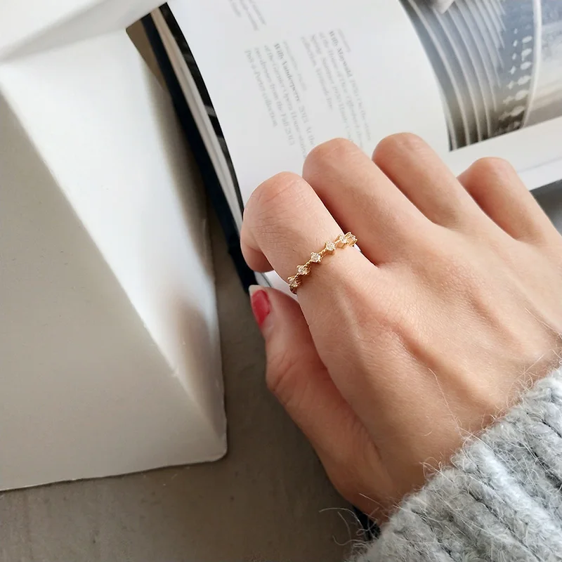 WTLTC кольца из стерлингового серебра 925 пробы с кубическим цирконием для женщин