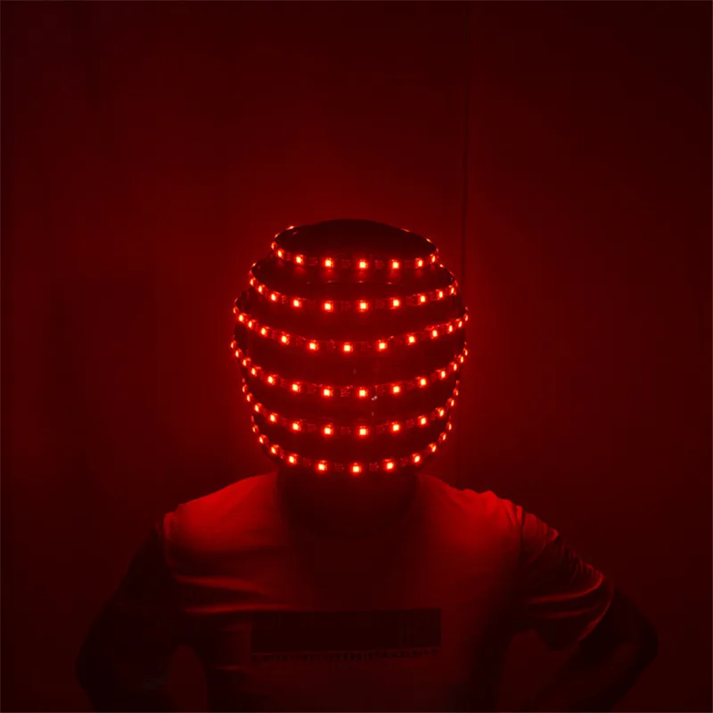 Светодиодные костюмы для бальных танцев RE01 шлем с RGB подсветкой программируемый
