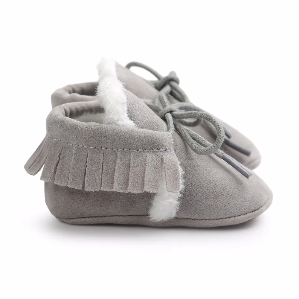 Детская обувь мягкие мокасины с бахромой нескользящая для детской кроватки|baby