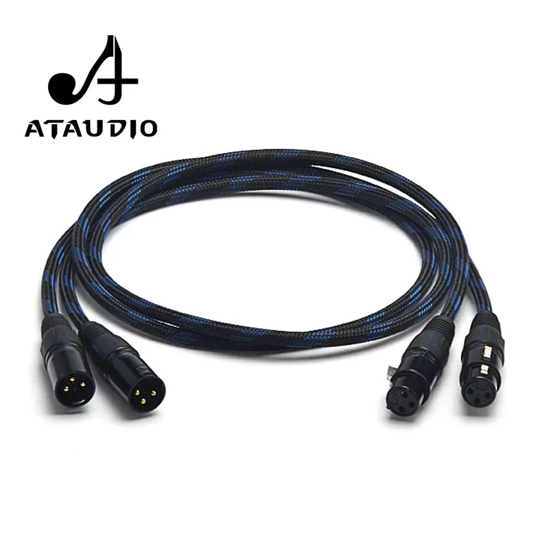 Кабель ATAUDIO Hi Fi XLR высококачественный 4N OFC 3 Pin 2 кабель типа Папа мама
