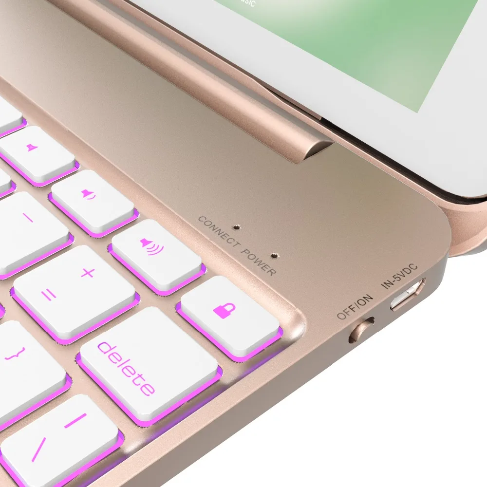 Съемный магнитный слот и bluetooth-клавиатура, 7 цветов, чехол с подсветкой для Apple iPad 9,7 Air 2 5 6 Pro 9,7