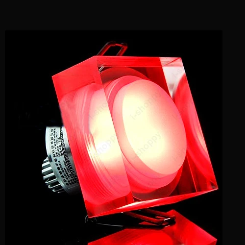 1W/3W/5W/6W/7W LED Ceiling Lamp Dimmable/N Lighting Fixture Brick Crystal Down Light Acrylic Cabinet Living Room Exhibition Hall | Лампы и
