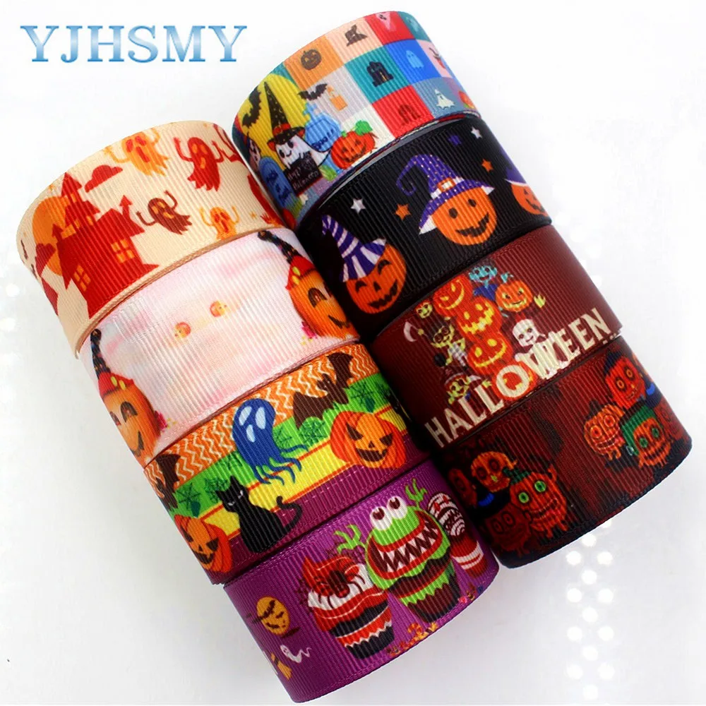 

YJHSMY D-17817-726,25 мм, 5 ярдов, Термотрансферная печатная корсажная лента для Хэллоуина, аксессуары для одежды, материал для упаковки «сделай сам»