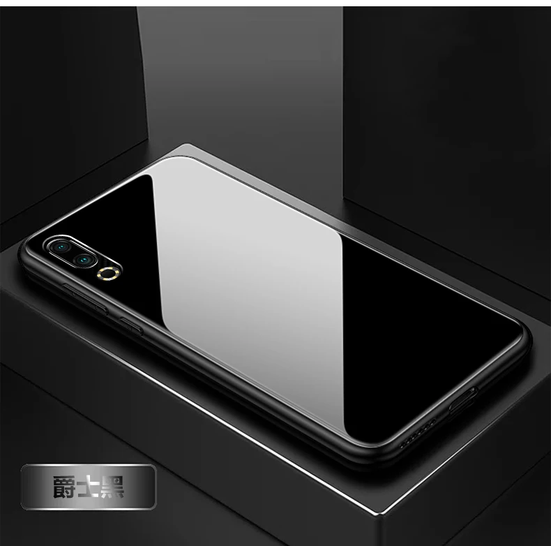 Black Чехол из закаленного стекла для Meizu 16 s, задняя крышка для телефона, силиконовая рамка, жесткий глянцевый стеклянный чехол для Meizu 16 S, противоударный чехол - Цвет: Black