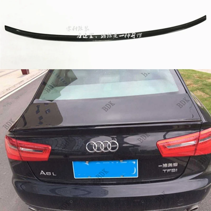 Спойлер для Audi A6 C7 S6 стиль спойлер из углеродного волокна крыло заднего багажника
