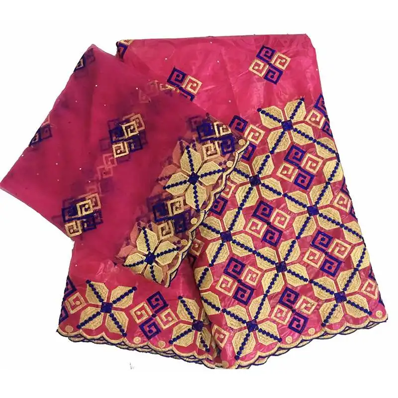 

best quality african fabric african tissu bazin riche getzner with beads brode getzner with 2yards french net lace for party